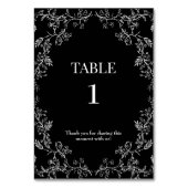 Numéro de table de Mariage de la Chinoiserie noire (Dos)