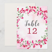 Numéro de table de mariage de la forêt tropicale d (Devant / Derrière)