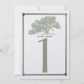 Numéro de table de mariage de la plantation de chê (Dos)