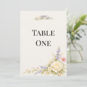 Numéro de table de mariage de luxe dans une prairi (Debout devant)