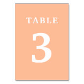 Numéro de table de Mariage de pêche (Dos)