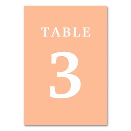 Numéro de table de Mariage de pêche (Par défaut)