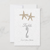 Numéro de table de mariage de plage à deux étoiles (Dos)