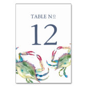 Numéro de table de mariage de plage Crabe bleu (Par défaut)
