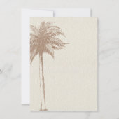 Numéro de table de mariage de plage de palmier mar (Dos)