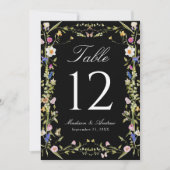 Numéro de table de mariage de prairie de fleurs sa (Devant)