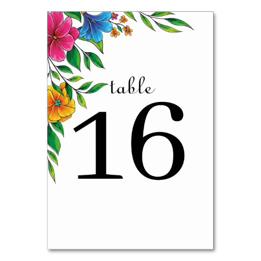 Numéro de table de mariage de printemps-été Bright (Par défaut)