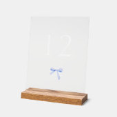 Numéro de table de Mariage de ruban transparent (Angle)