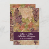 Numéro de table de mariage de vignoble de vigne âg (Devant / Derrière)