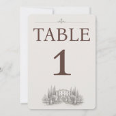 Numéro de table de mariage de villa italienne élég (Dos)