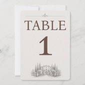Numéro de table de mariage de villa italienne élég (Devant)