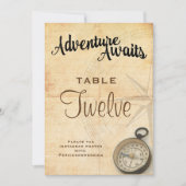 Numéro de table de mariage de voyage d'aventure vi (Devant)