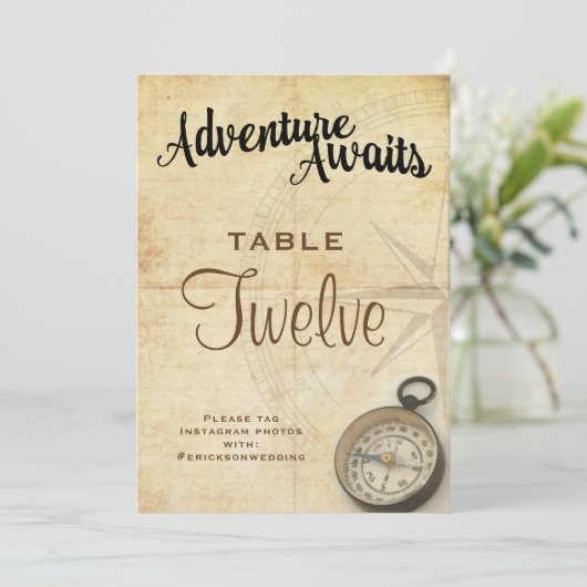 Numéro de table de mariage de voyage d'aventure vi (Debout devant)