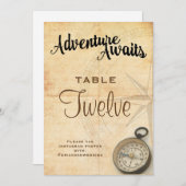 Numéro de table de mariage de voyage d'aventure vi (Devant / Derrière)