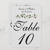 Numéro de table de mariage des Fêtes de décembre 5 (Devant / Derrière)