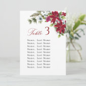 Numéro de table de mariage d'hiver Cartes de table (Debout devant)