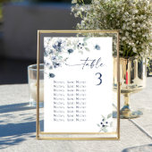 Numéro de table de mariage d'hiver Cartes de table