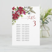 Numéro de table de mariage d'hiver Cartes de table (Debout devant)