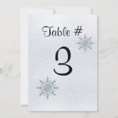 Numéro de table de mariage d'hiver en flocons de n (Dos)