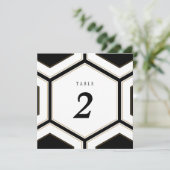 Numéro de table de mariage diamant géométrique Art (Debout devant)