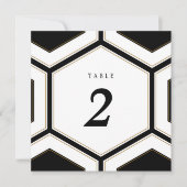 Numéro de table de mariage diamant géométrique Art (Devant)