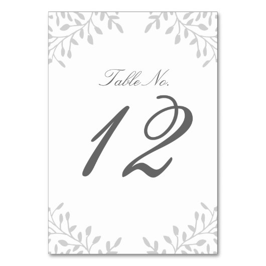 Numéro de table de mariage du jardin secret - gris (Par défaut)