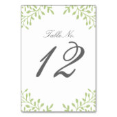 Numéro de table de mariage du jardin secret - Vert (Dos)