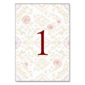 Numéro de table de mariage élégant (Dos)