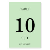Numéro de table de mariage élégant (Dos)
