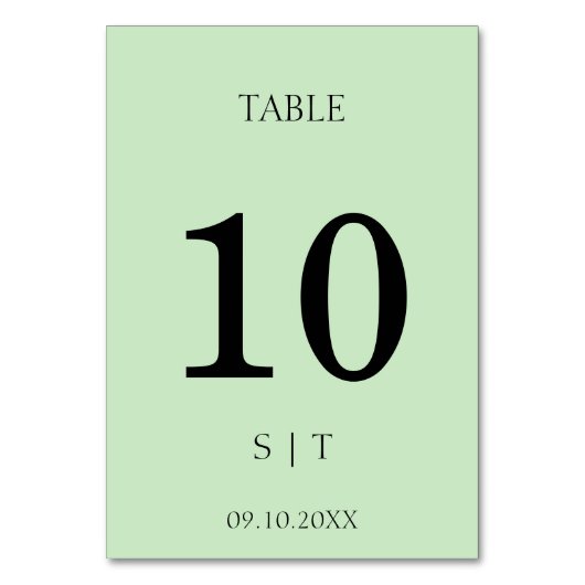 Numéro de table de mariage élégant (Par défaut)