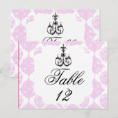 Numéro de table de mariage élégant (Devant / Derrière)