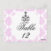 Numéro de table de mariage élégant (Dos)