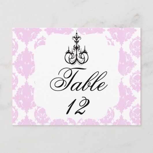 Numéro de table de mariage élégant (Devant)
