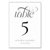 Numéro de table de mariage élégant (Par défaut)
