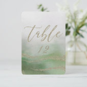 Numéro de table de mariage élégant à l'aquarelle d (Debout devant)