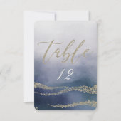 Numéro de table de mariage élégant à l'aquarelle d (Dos)