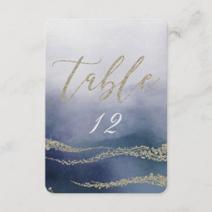 Numéro de table de mariage élégant à l'aquarelle d
