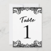 Numéro de table de mariage élégant à rayures noir (Dos)