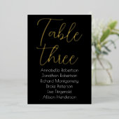 Numéro de table de mariage élégant avec feuille d' (Debout devant)