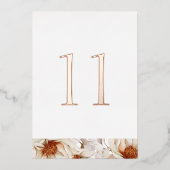 Numéro de table de mariage élégant avec véritable  (Devant)