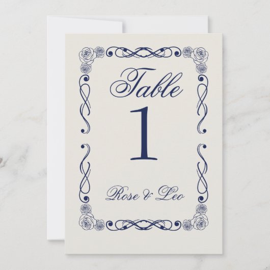 Numéro de table de mariage élégant Boho | Vieille  (Devant)