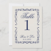 Numéro de table de mariage élégant Boho | Vieille  (Dos)