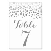 Numéro de table de mariage élégant Confetti argent (Par défaut)