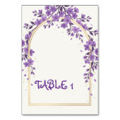 Numéro de table de mariage élégant et aquarelle (Dos)