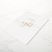 Numéro de table de mariage élégant et chic en or (Rotation)