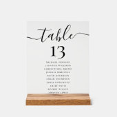 Numéro de table de mariage élégant et plan de tabl (Recto)