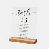 Numéro de table de mariage élégant et plan de tabl (Angle)