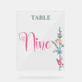 Numéro de table de mariage élégant floral Neuf (Recto)