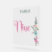 Numéro de table de mariage élégant floral Neuf (Angle)