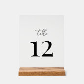 Numéro de table de mariage élégant moderne (Recto)